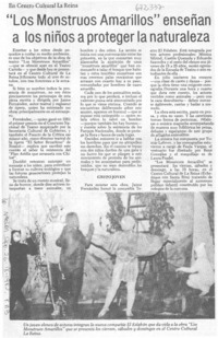 "Los Monstruos Amarillos" enseñan a los niños a proteger la naturaleza.