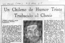 Un chileno de humor triste traducido al checo