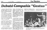 Debutó compañía "Gestus".