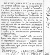 Sálvese quien pueda --  [artículo]