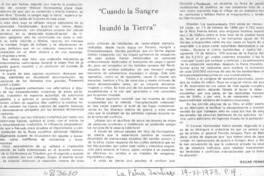 Cuando la sangre inundó la tierra"