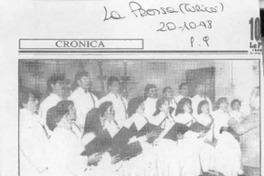 Concierto coral en homenaje a Mario Baeza Gajardo  [artículo].