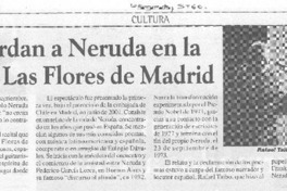 Recuerdan a Neruda en la Casa de Las Flroes