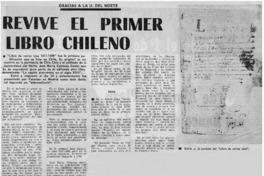 Revive el primer libro chileno.