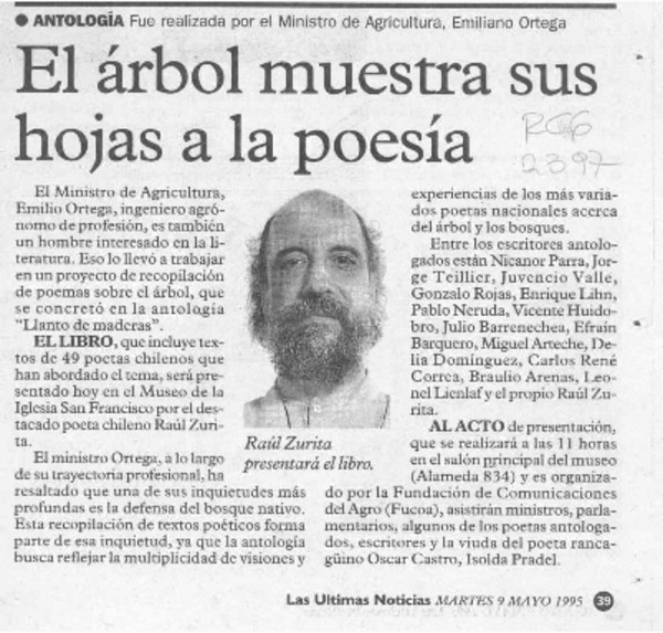 El Arbol muestra sus hojas a la poesía  [artículo].