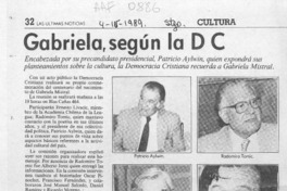 Gabriela, según la DC  [artículo].