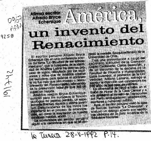 América, un invento del renacimiento  [artículo].