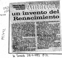 América, un invento del renacimiento  [artículo].