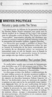 Lanzado libro humorístico the london clinic  [artículo].