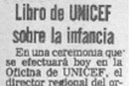 Libro de Unicef sobre la infancia.