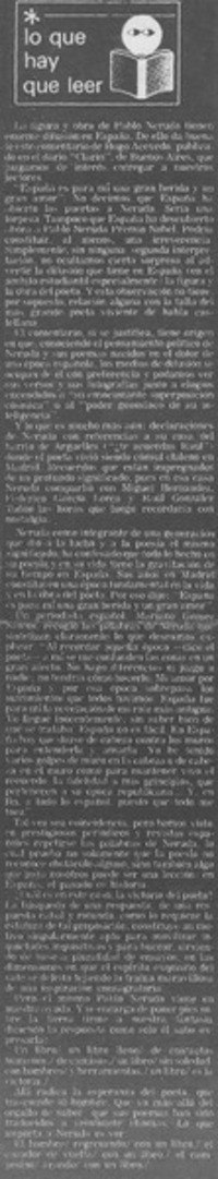 Lo que hay que leer.