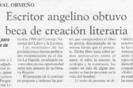 Escritor angelino obtuvo beca de creación literaria