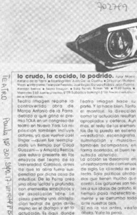 Lo Crudo, lo cocido, lo podrido.