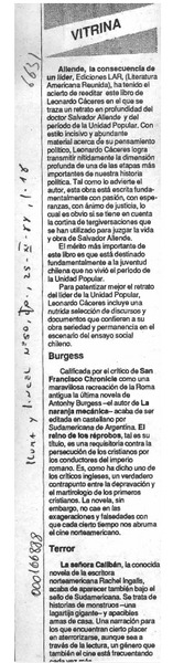 Allende, la consecuencia de un líder  [artículo].