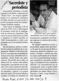 Sacerdote y periodista  [artículo]