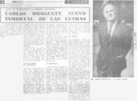 Carlos Droguett nuevo inmortal de las letras