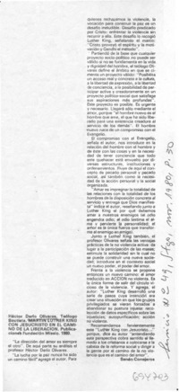 Martin Luther King con Jesucristo en el camino de la liberación