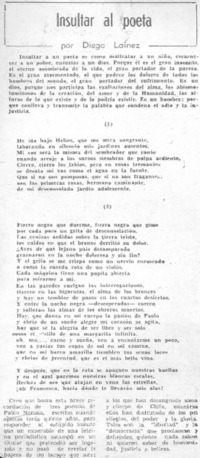 Insultar al poeta