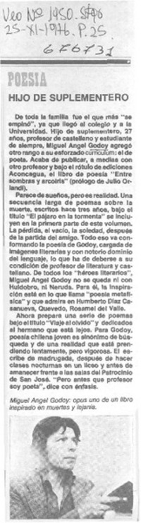 Hijo de suplementero.