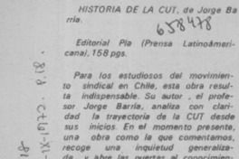 Historia de la CUT.  [artículo]
