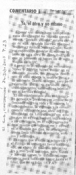 Yo, el otro y yo mismo.