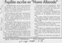 Papillón escribe en "Nueva Alborada"
