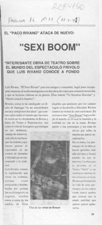 "Sexi boom"  [artículo].