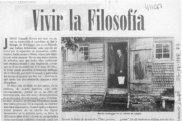 Vivir la filosofía
