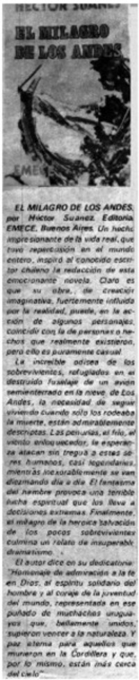El milagro de Los Andes.
