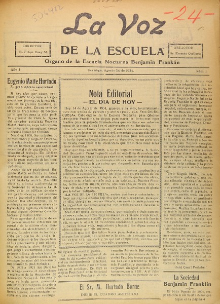 La Voz de la Escuela (Santiago, Chile : 1934)