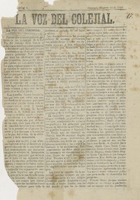 La Voz del colegial.