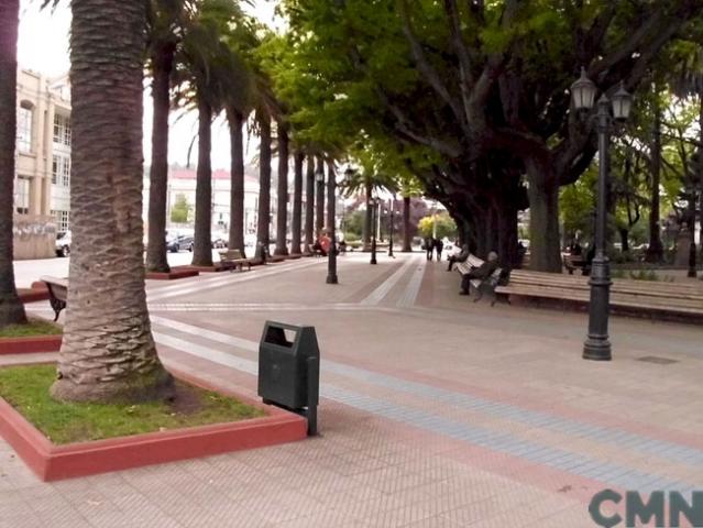 Imagen del monumento Plaza de Armas de Curicó con todos los edificios que la circundan
