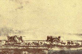 Tropas de carretas en La Pampa, hacia 1840