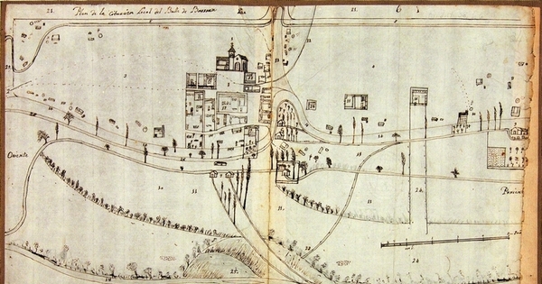 Plan de la cituación: local del balle de Barraza, 1818