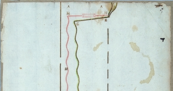 Plano de acequias en La Cañadilla, Santiago, 1787