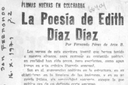 La poesía de Edith Díaz Díaz La poesía de Edith Díaz Díaz
