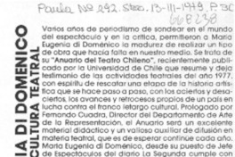 María Eugenia Di Doménico un aporte a la cultura teatral María Eugenia Di Doménico un aporte a la cultura teatral