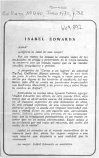 Isabel Edwards. Isabel Edwards.