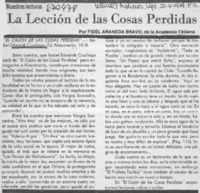 La lección de las cosas perdidas La lección de las cosas perdidas