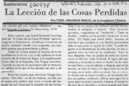 La lección de las cosas perdidas La lección de las cosas perdidas