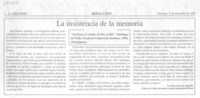 La insistencia de la memoria La insistencia de la memoria