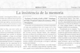La insistencia de la memoria La insistencia de la memoria