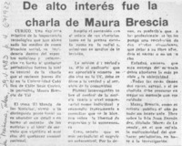 De Alto interés fue la charla de Maura Brescia. De Alto interés fue la charla de Maura Brescia.