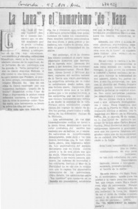 La luna y el humorismo de Nana La luna y el humorismo de Nana