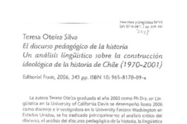 El discurso pedagógico de la historia El discurso pedagógico de la historia