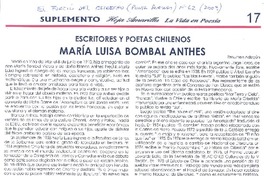 María Luisa Bombal Anthes. María Luisa Bombal Anthes.