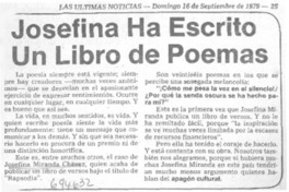 Josefina ha escrito un libro de poemas. Josefina ha escrito un libro de poemas.