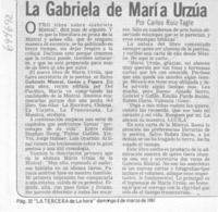 La Gabriela de María Urzúa La Gabriela de María Urzúa