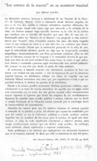 Los sonetos de la muerte" en su acontecer musical Los sonetos de la muerte" en su acontecer musical