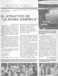 El atractivo de "la divina Gabriela" El atractivo de "la divina Gabriela"